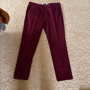 J. Crew Men's Deep Burgundy 770 Chinos